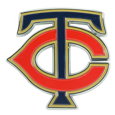 Logo Brands Minnesota Twins Embossed Color Auto Emblem