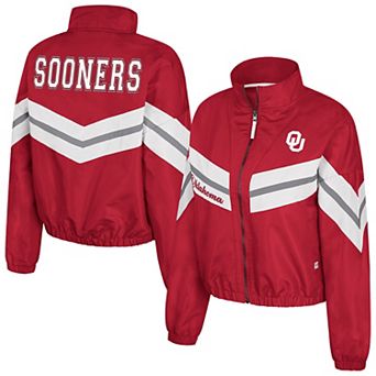 Women's Colosseum Crimson Oklahoma Sooners Thin Ice Full-Zip Windbreaker