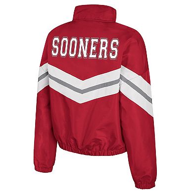 Women's Colosseum Crimson Oklahoma Sooners Thin Ice Full-Zip Windbreaker