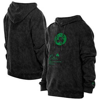 Men's New Era Black Boston Celtics Sport Night Mineral Wash Pullover Hoodie