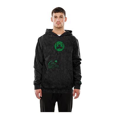 Men's New Era Black Boston Celtics Sport Night Mineral Wash Pullover Hoodie
