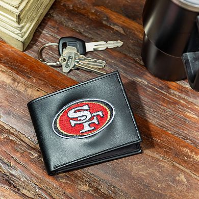 San Francisco 49ers Synthetic Leather Embroidered Bifold Wallet