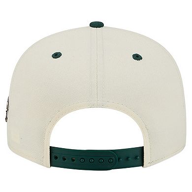 Men's New Era Cream Athletics Mascot Pin 9FIFTY Snapback Hat
