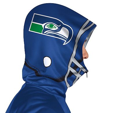 Men's Pro Player Royal/Green Seattle Seahawks Retro Helmet Full-Zip Hooded Track Jacket