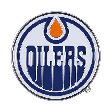 Logo Brands Edmonton Oilers Embossed Color Auto Emblem