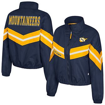 Women's Colosseum Navy West Virginia Mountaineers Thin Ice Full-Zip Windbreaker