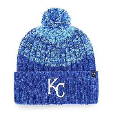 Men's '47 Royal Kansas City Royals Cascade Cuffed Knit Hat with Pom