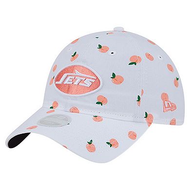 Women's New Era White New York Jets Fruit Pattern 9TWENTY Adjustable Hat