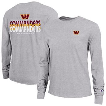 Women's Champion Heather Gray Washington Commanders Core Long-Sleeve T-Shirt