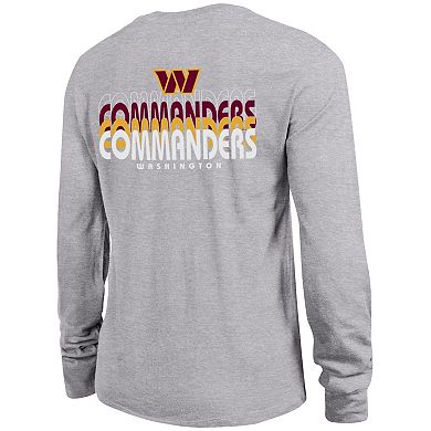 Women's Champion Heather Gray Washington Commanders Core Long-Sleeve T-Shirt