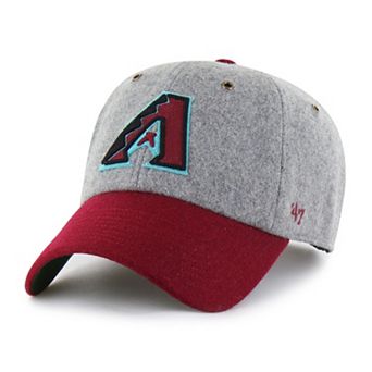 Men's '47 Gray/Red Arizona Diamondbacks Golden Age Wool Clean Up Adjustable Hat