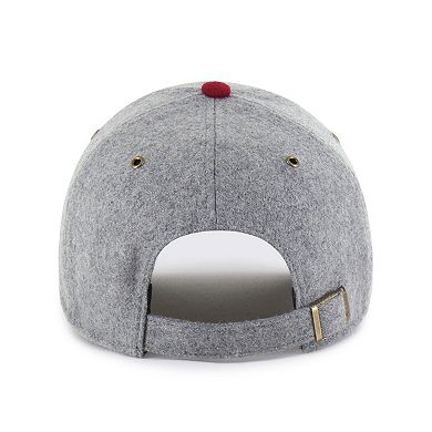 Men's '47 Gray/Red Arizona Diamondbacks Golden Age Wool Clean Up Adjustable Hat