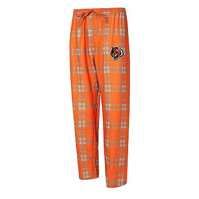 Men's Concepts Sport Orange/Heather Gray Cincinnati Bengals Regulate Long Sleeve T-Shirt and Plaid Pant Set