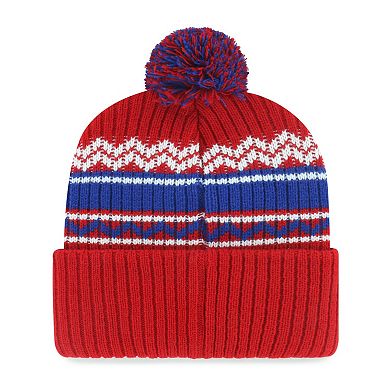 Youth '47 Red Texas Rangers Polar Vortex Cuffed Knit Hat with Pom