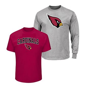 Men's Fanatics Cardinal/Heather Gray Arizona Cardinals Big & Tall 2-Pack T-Shirt Set