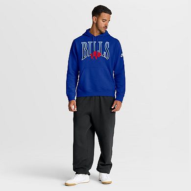 Men's Nike Royal Buffalo Bills Full Blitz Club Fleece Pullover Hoodie