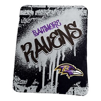 Logo Brands Baltimore Ravens 50" x 60" Classic Graffiti Fleece Throw Blanket