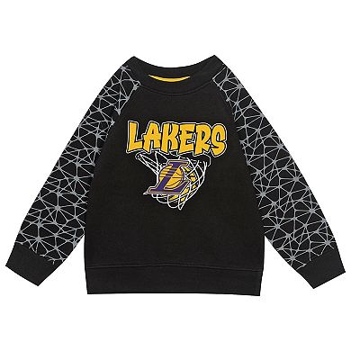 Toddler Outerstuff Black Los Angeles Lakers Nothing But Net Fleece Sweatshirt & Pants Set