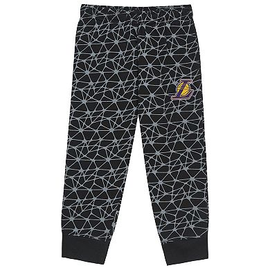 Toddler Outerstuff Black Los Angeles Lakers Nothing But Net Fleece Sweatshirt & Pants Set