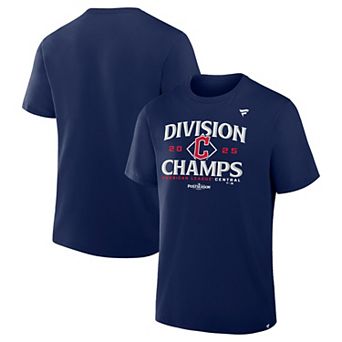 Men's Fanatics Navy Cleveland Guardians 2025 AL Central Division Champions Locker Room T-Shirt