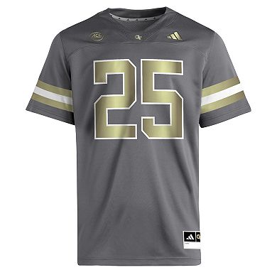 Men's adidas #25 Gray Georgia Tech Yellow Jackets Premier Jersey