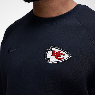 Men's Nike Black Kansas City Chiefs Tech Fleece Raglan Sweatshirt
