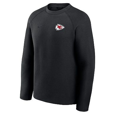 Men's Nike Black Kansas City Chiefs Tech Fleece Raglan Sweatshirt
