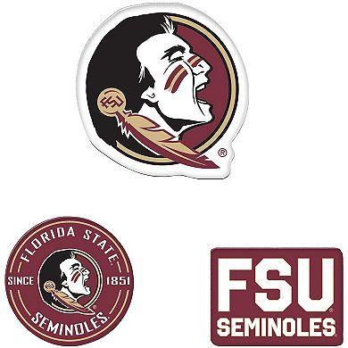 WinCraft Florida State Seminoles 3-Pack Premium Fridge Magnet Set
