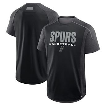 Men's Fanatics Black San Antonio Spurs Inbound Pass Play Practice T-Shirt