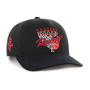 Men's '47 Black Houston Rockets Nothing But Net Hitch Adjustable Hat