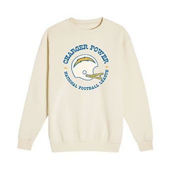 Unisex The Wild Collective Cream Los Angeles Chargers Charger Power Fleece Sweatshirt