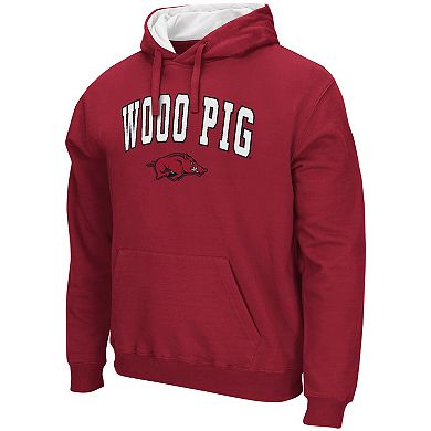 Men's Colosseum Cardinal Arkansas Razorbacks Rally Cry Fleece Hoodie