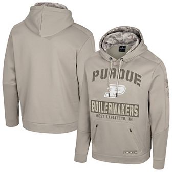 Men's Colosseum Oatmeal Purdue Boilermakers Operation Hat Trick Battalion Hoodie