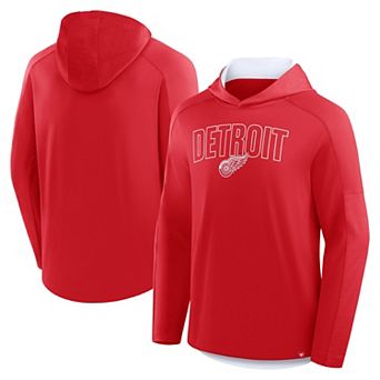 Men's Fanatics Red Detroit Red Wings Penalty Shot Long Sleeve Hoodie T-Shirt