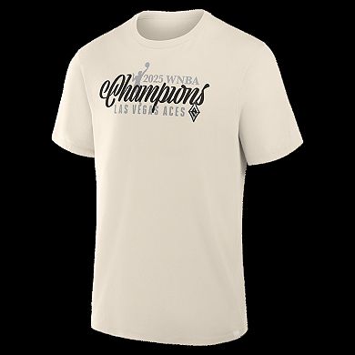 Unisex Fanatics Beige Las Vegas Aces 2025 WNBA Finals Champions Elegance T-Shirt