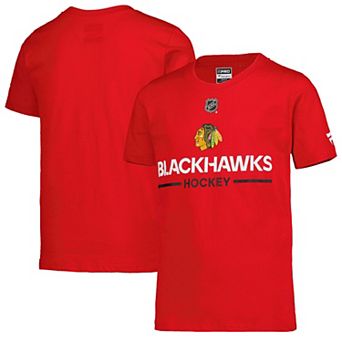Youth Fanatics Red Chicago Blackhawks Authentic Pro Wordmark T-Shirt