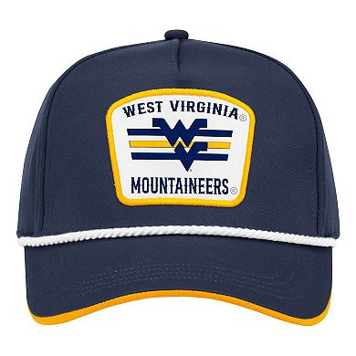 Men's Colosseum Navy West Virginia Mountaineers Hits the Road Podium Adjustable Hat