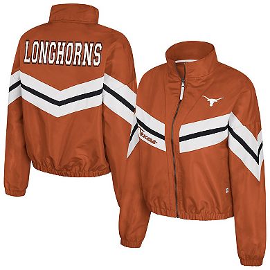Women's Colosseum Texas Orange Texas Longhorns Thin Ice Full-Zip Windbreaker