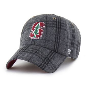 Unisex '47 Gray Stanford Cardinal Plaid Windowpane Clean Up Adjustable Hat