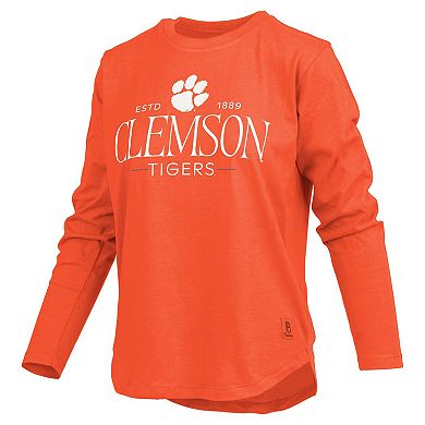 Women's Pressbox Orange Clemson Tigers Silveron Long Sleeve T-Shirt