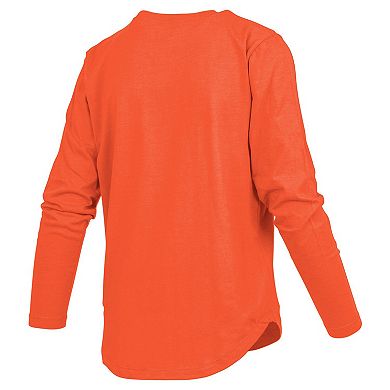 Women's Pressbox Orange Clemson Tigers Silveron Long Sleeve T-Shirt