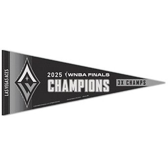 WinCraft Las Vegas Aces 2025 WNBA Finals Champions 12" x 30" Premium Pennant