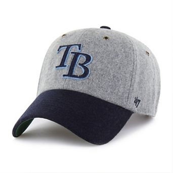 Men's '47 Gray/Navy Tampa Bay Rays Golden Age Wool Clean Up Adjustable Hat