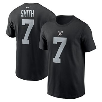 Men's Nike Geno Smith Black Las Vegas Raiders Name & Number T-Shirt