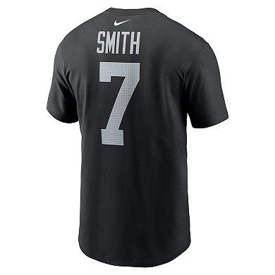 Men's Nike Geno Smith Black Las Vegas Raiders Name & Number T-Shirt
