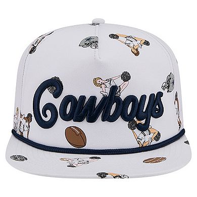Men's New Era White Dallas Cowboys Team Cheer 19TWENTY Snapback Hat