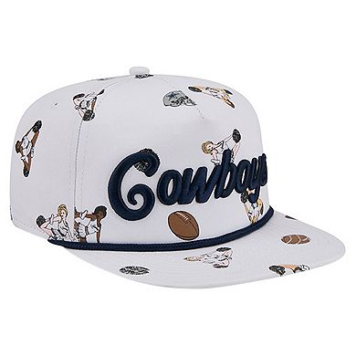 Men's New Era White Dallas Cowboys Team Cheer 19TWENTY Snapback Hat