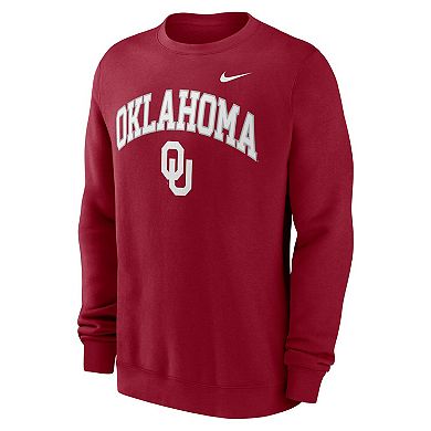 Men's Nike Crimson Oklahoma Sooners Arch Pullover Sweatshirt