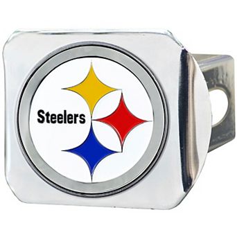 Logo Brands Pittsburgh Steelers Color on Chrome Hitch Cover