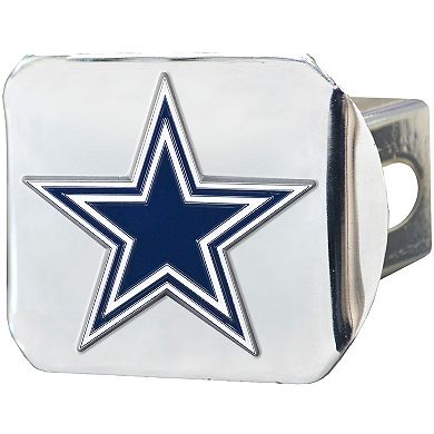 Logo Brands Dallas Cowboys Color on Chrome Hitch Cover